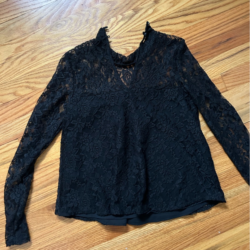 Abercrombie and fitch lace long sleeve top